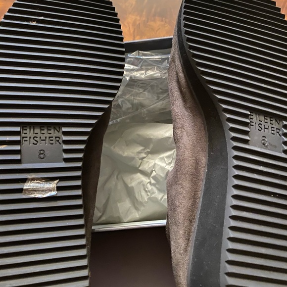 Eileen Fisher Olive Green Platform Shoes - Picture 2 of 3